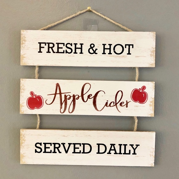 Other - Wooden Fall Apple Cider Home Decor Sign